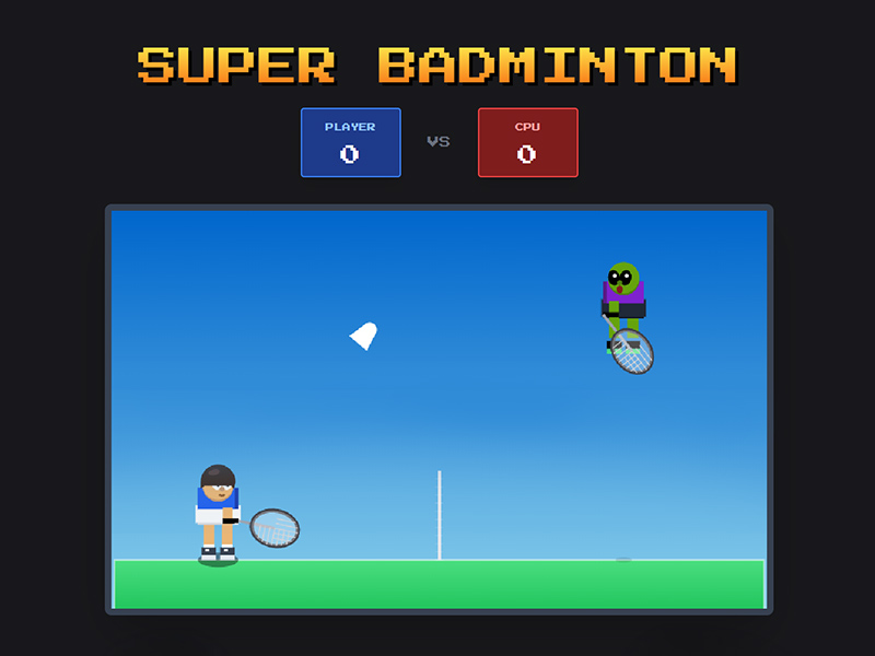 8-Bit Retro Badminton Game